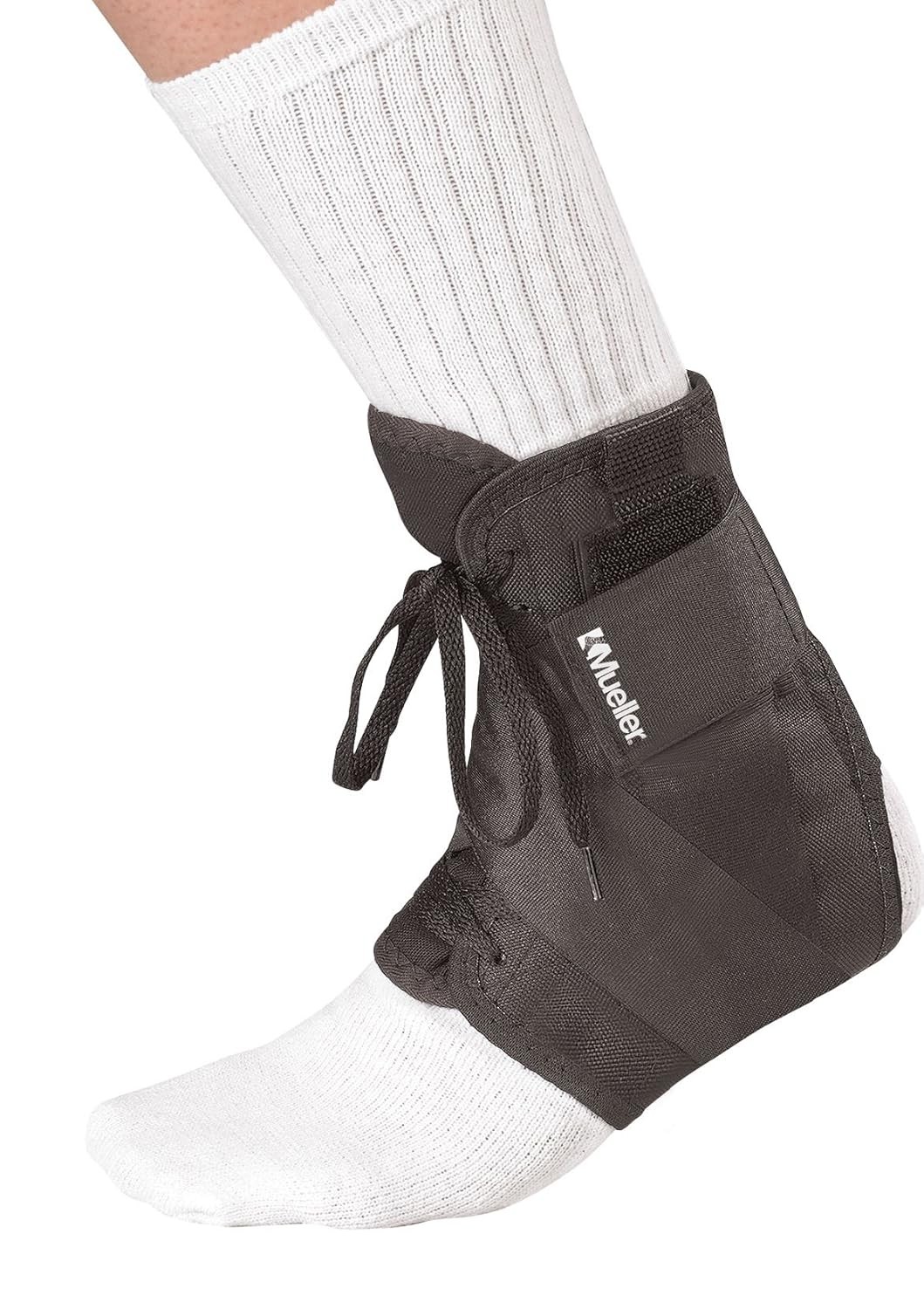 MLR Soft Ankle Brace w/Straps Black Large Women’s 12-14 Men’s 13-15