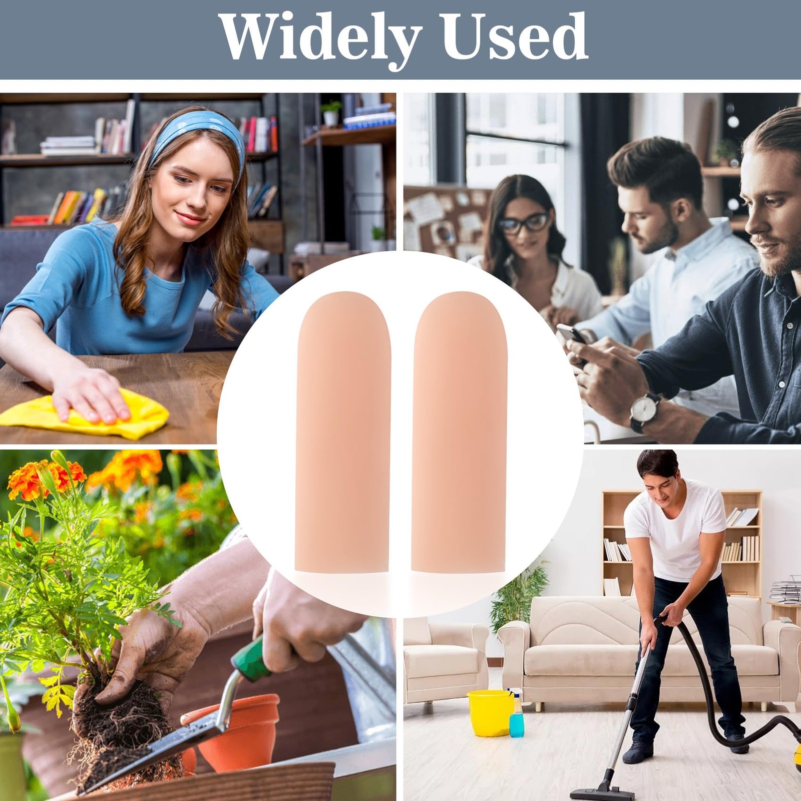 20 PCS Gel Finger Sleeve Protectors Silicone Clear Finger Support Finger Slee…