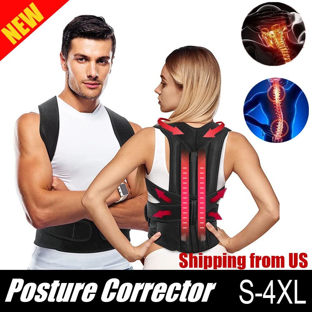 Posture Corrector for Women and Men – Adjustable Back Brace for Pain Relief
