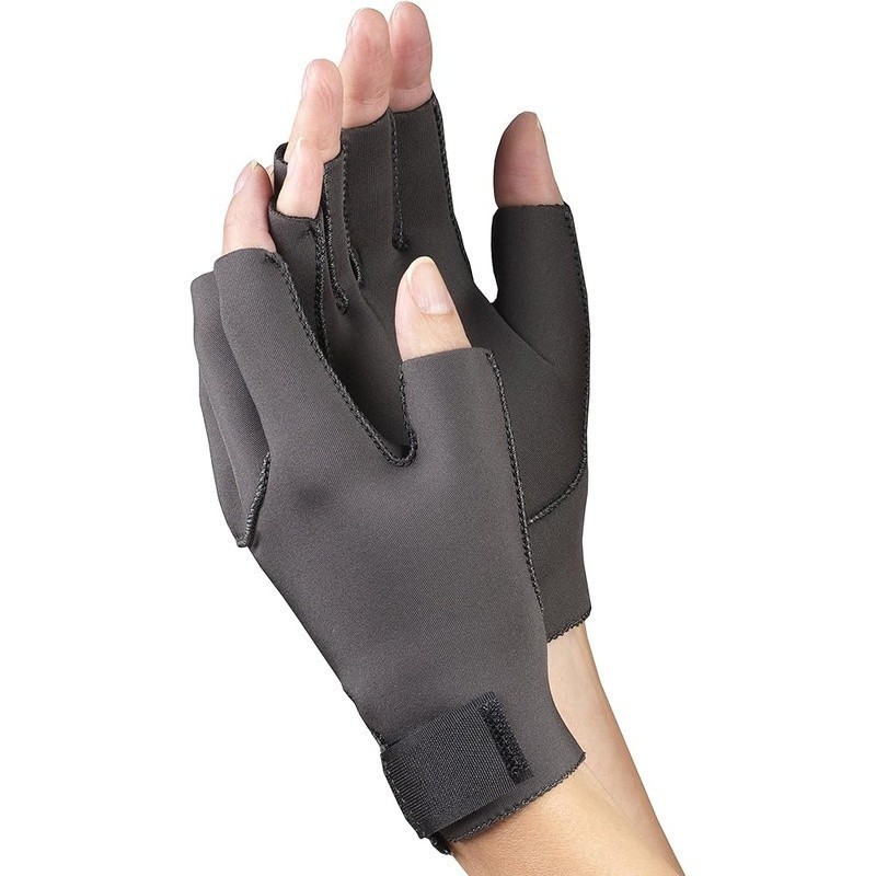 Therapeutic Neoprene Compression Gloves Arthritis Pain Relief Open Finger Design