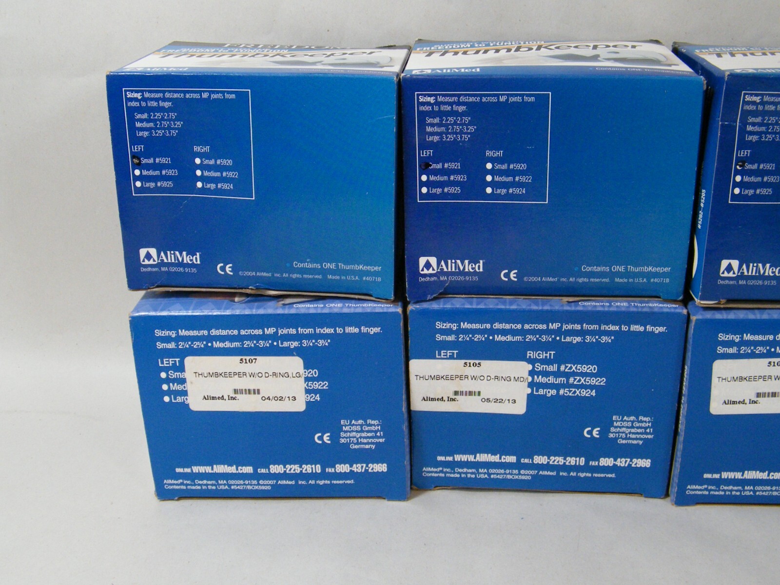 (6) AILMED FREEDOM THUMBKEEPER LEFT HAND, S, M, L