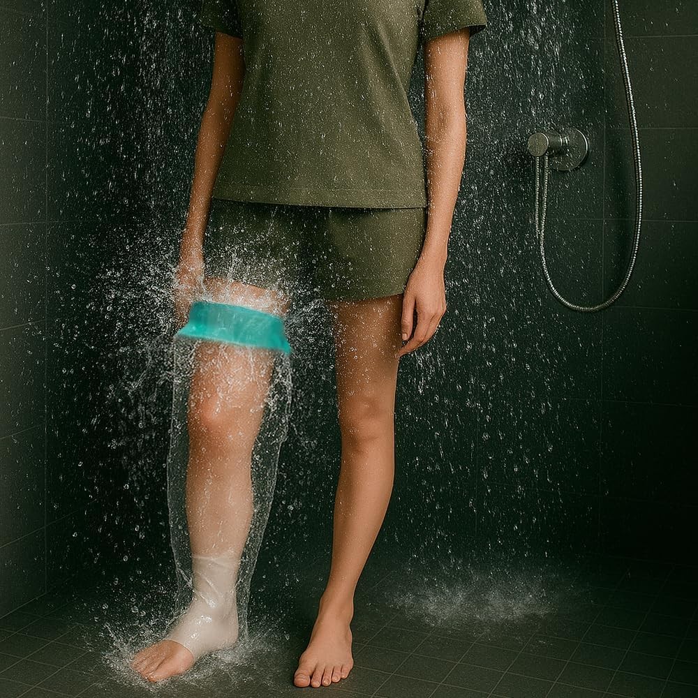 Waterproof Plastic Leg Cast Cover Protector for Shower & Baths, Adult Size