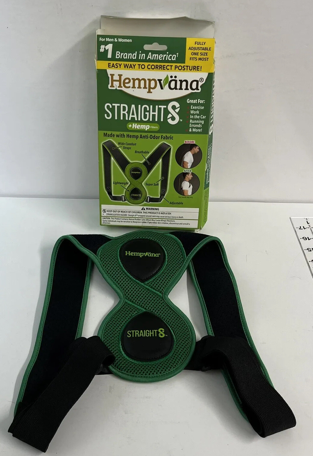 Hempvana Straight8 Fully Adjustable Posture Corrector As Seen On TV