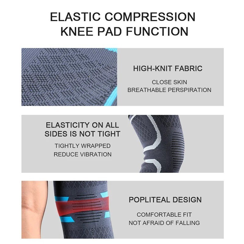 Knee Sleeve Compression Brace Support For Sport Gym Joint Pain Arthritis Relief