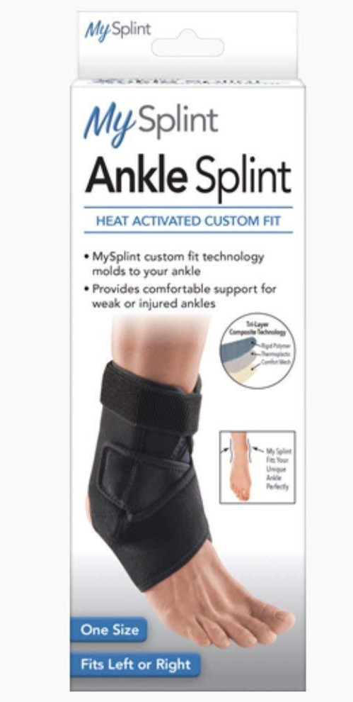My ANKLE SPLINT Heat Activated Custom Fit One Size Fits Left or Right
