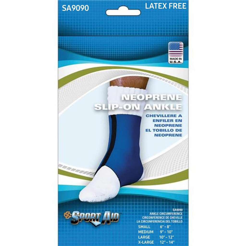 Sport Aid Neoprene Slip-on Ankle Medium(9-10″ Ankle Circ.)