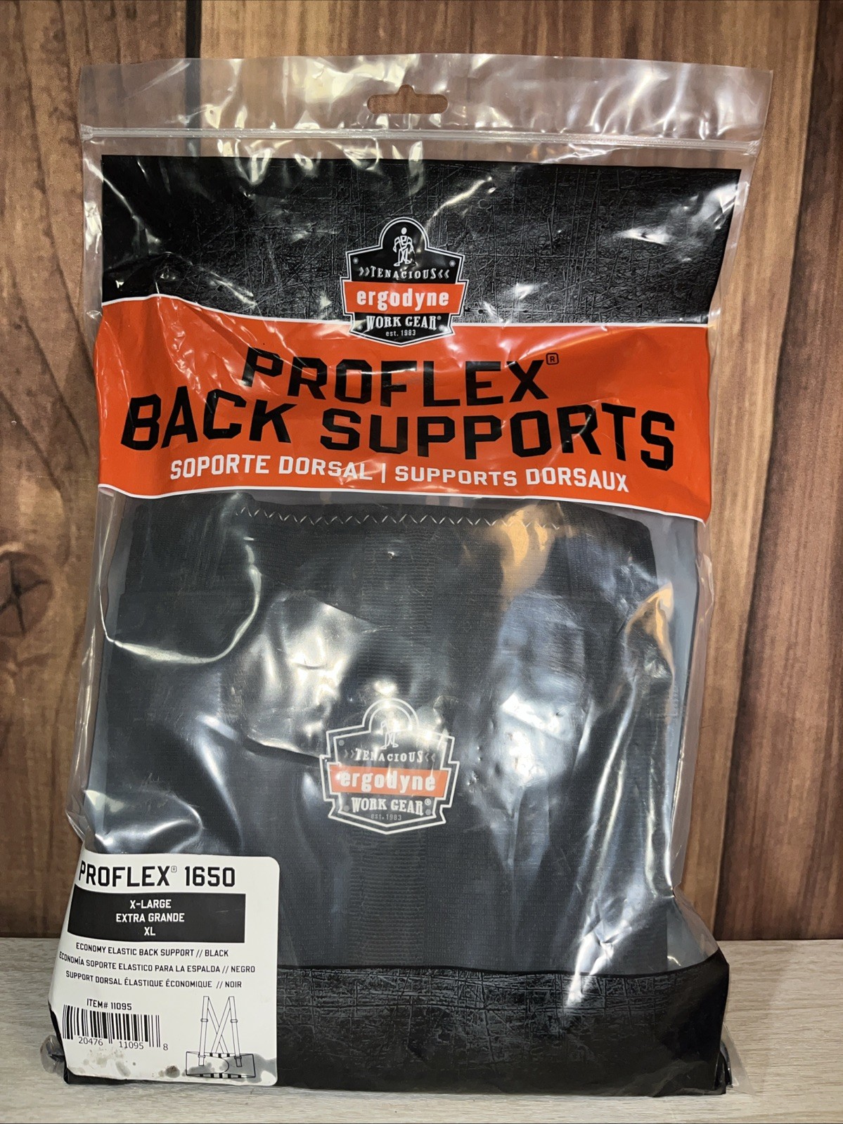 Ergodyne ProFlex 1650 Back Support Belt Econo Elastic Black XL