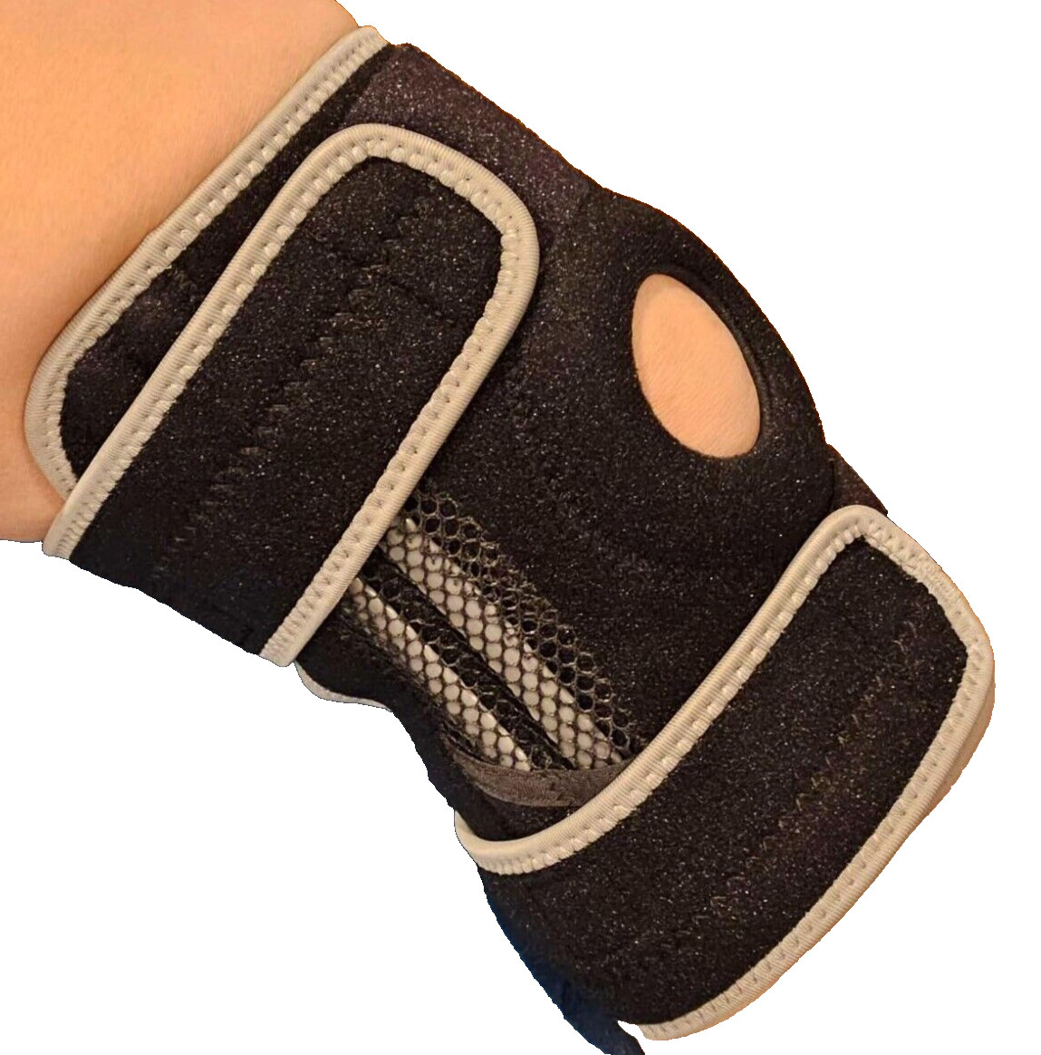 Powerlix One Knee Adjustable Compression Brace Unisex Black Size Large NEW
