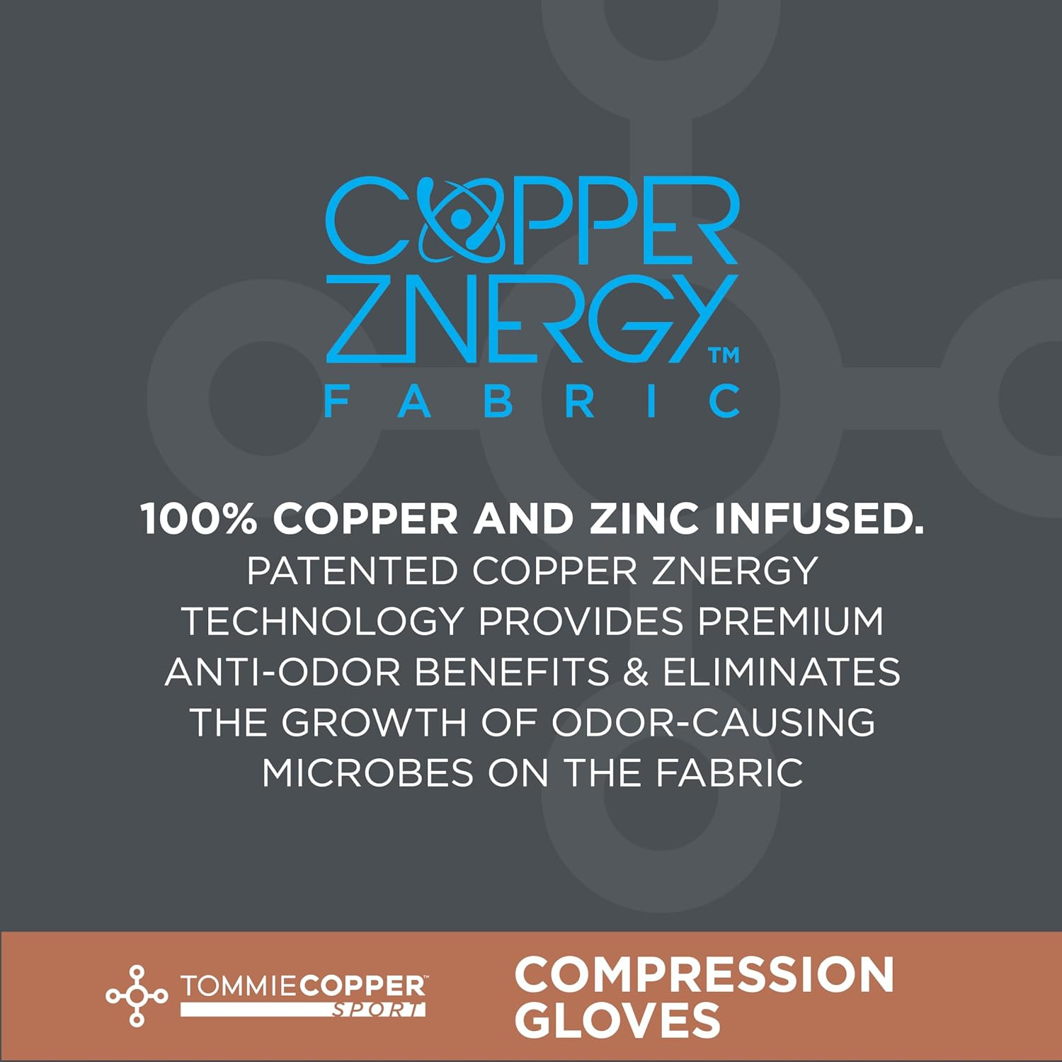 Tommie Copper Compression Gloves,Copper-Infused,Fabric Gloves, Adjustable Fit,Pa
