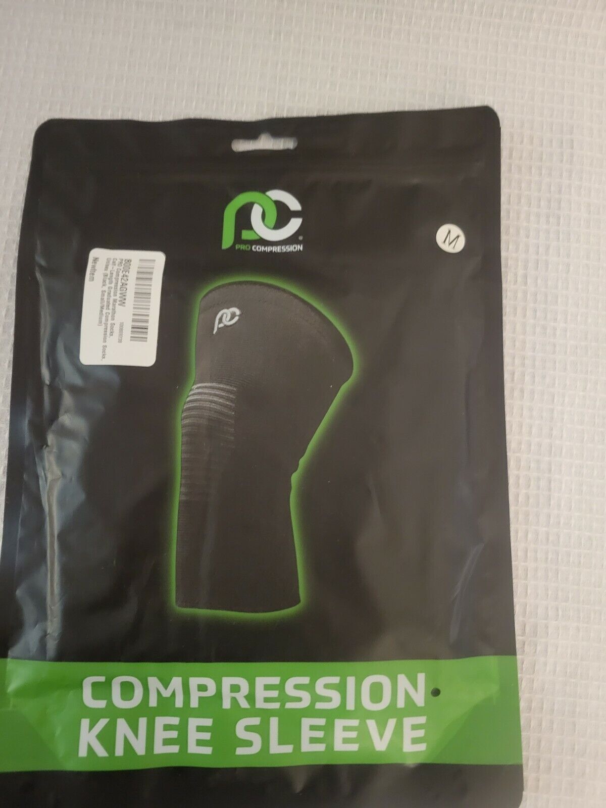 Compression sleeve knee support medium adult pro black