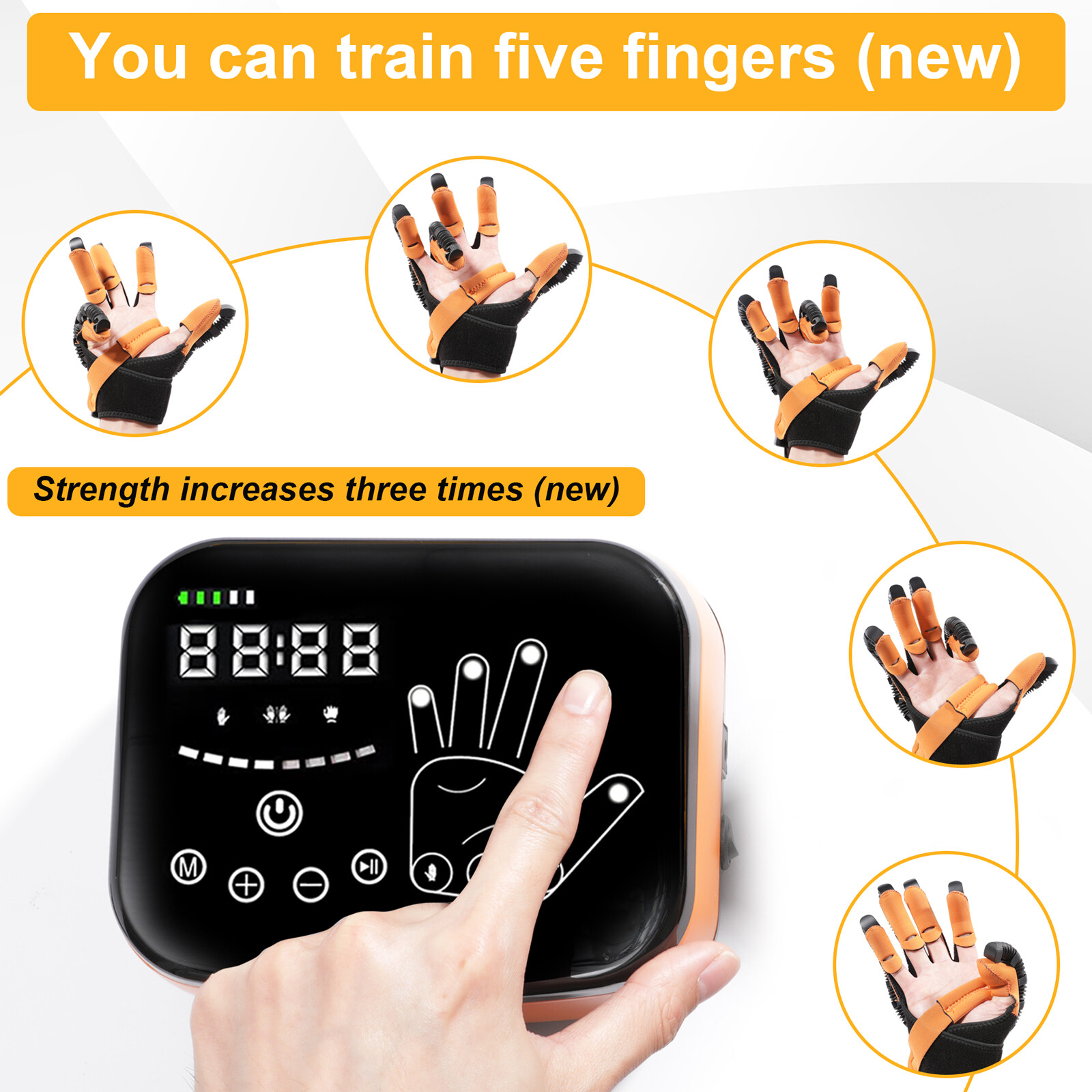 Finger Exerciser & Hand Strengthener Rehab Rehabilitation Robotic Therapy Gloves