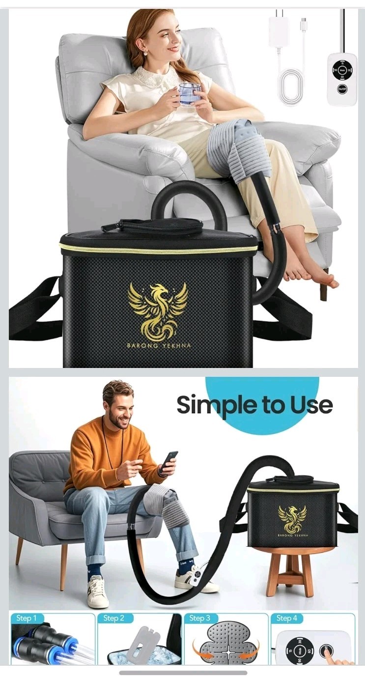 Cold Therapy Machine with Programmable Timer, Portable Ice Machine FOR Knee