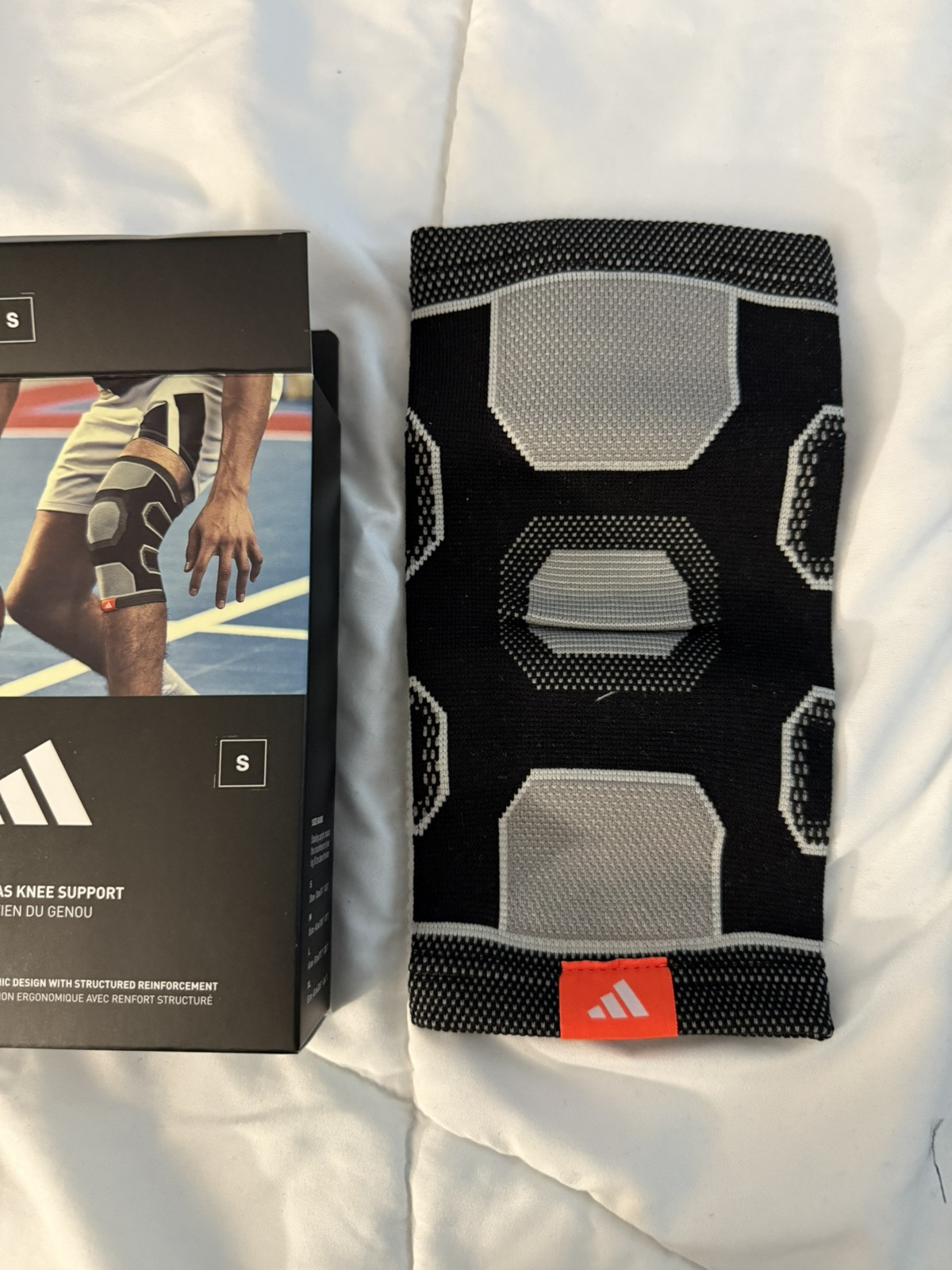 Adidas Knee Support Small Black Gray Basketball Sports