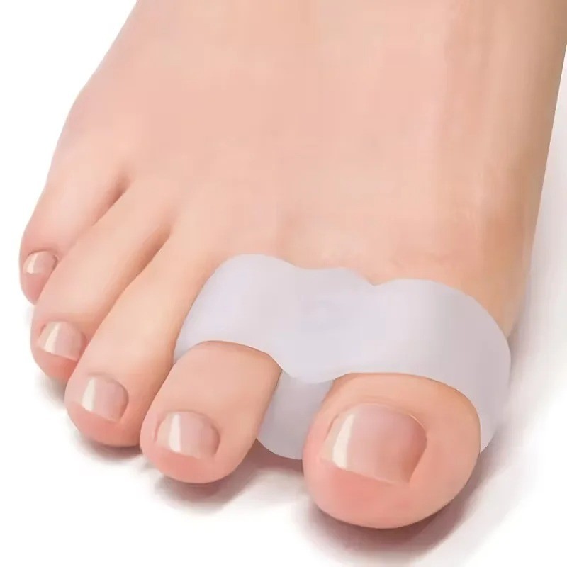 6pcs Toe Corrector Bunion Straightener 4 Single Loop Spacers Separators Foot