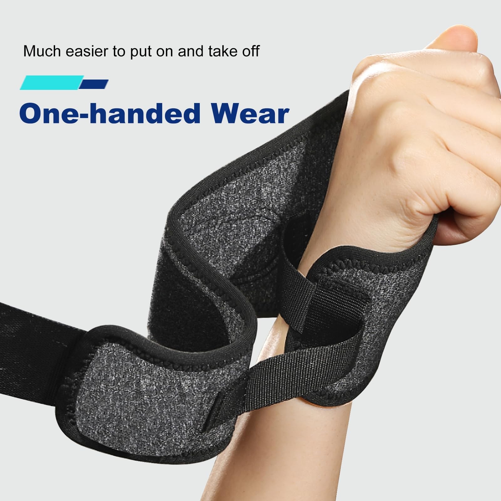 Wrist Brace with Soft Thumb Opening for Mild Carpal Tunnel One Size, Black