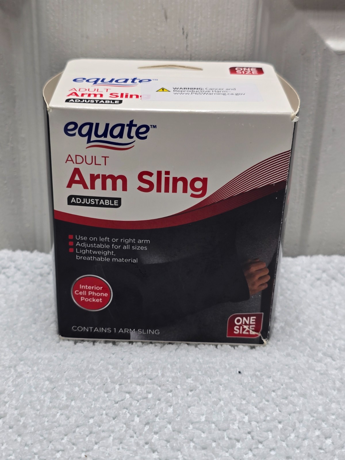 Equate Adult Adjustable Arm Sling for Left or Right Arm One Size Black