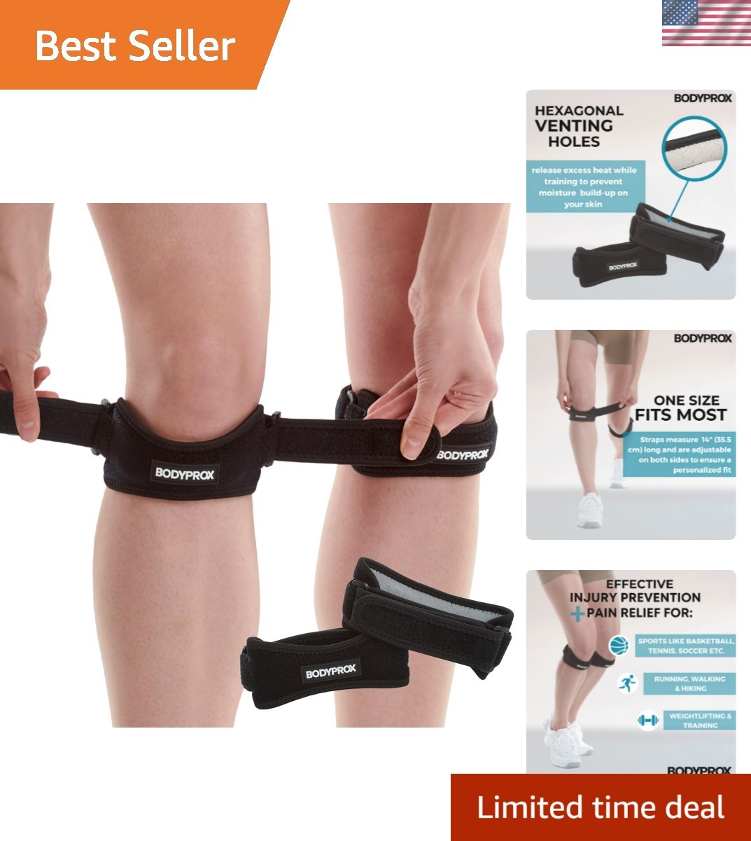 Athlete-Approved Patella Tendon Support Brace – 2 Pack for Optimal Relief