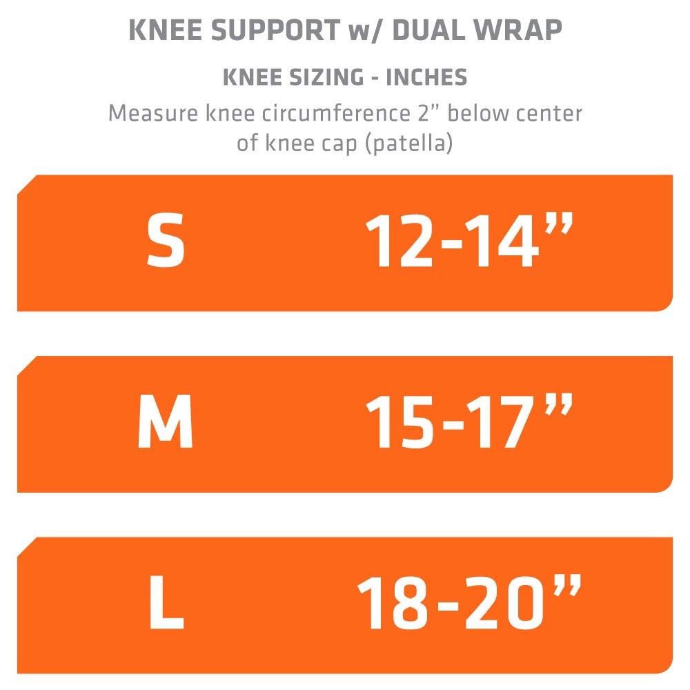Knee Support w/Dual Wrap Blk S