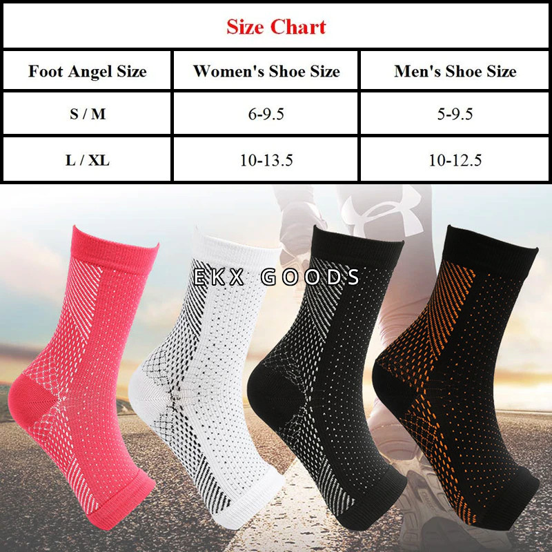 Sport Ankle Support Brace Elastic Compression Foot Plantar Fasciitis Heel Wrap