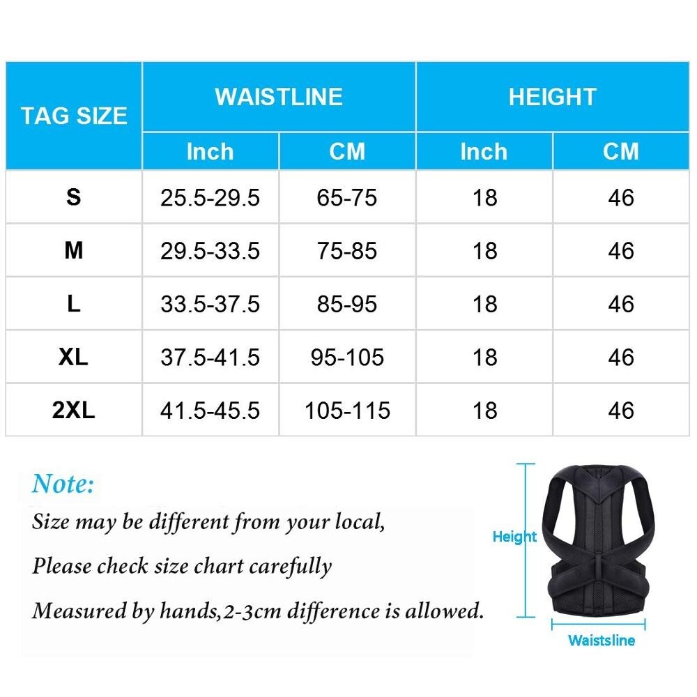 Chest Support Belt Back Shoulder Posture Corrector Therapy Humpback Brace Vest P