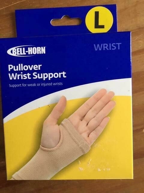 BELL-HORN ELASTIC PULLOVER WRIST SUPPORT LARGE 7.5-8.5″ BEIGE BRAND NEW IN BOX