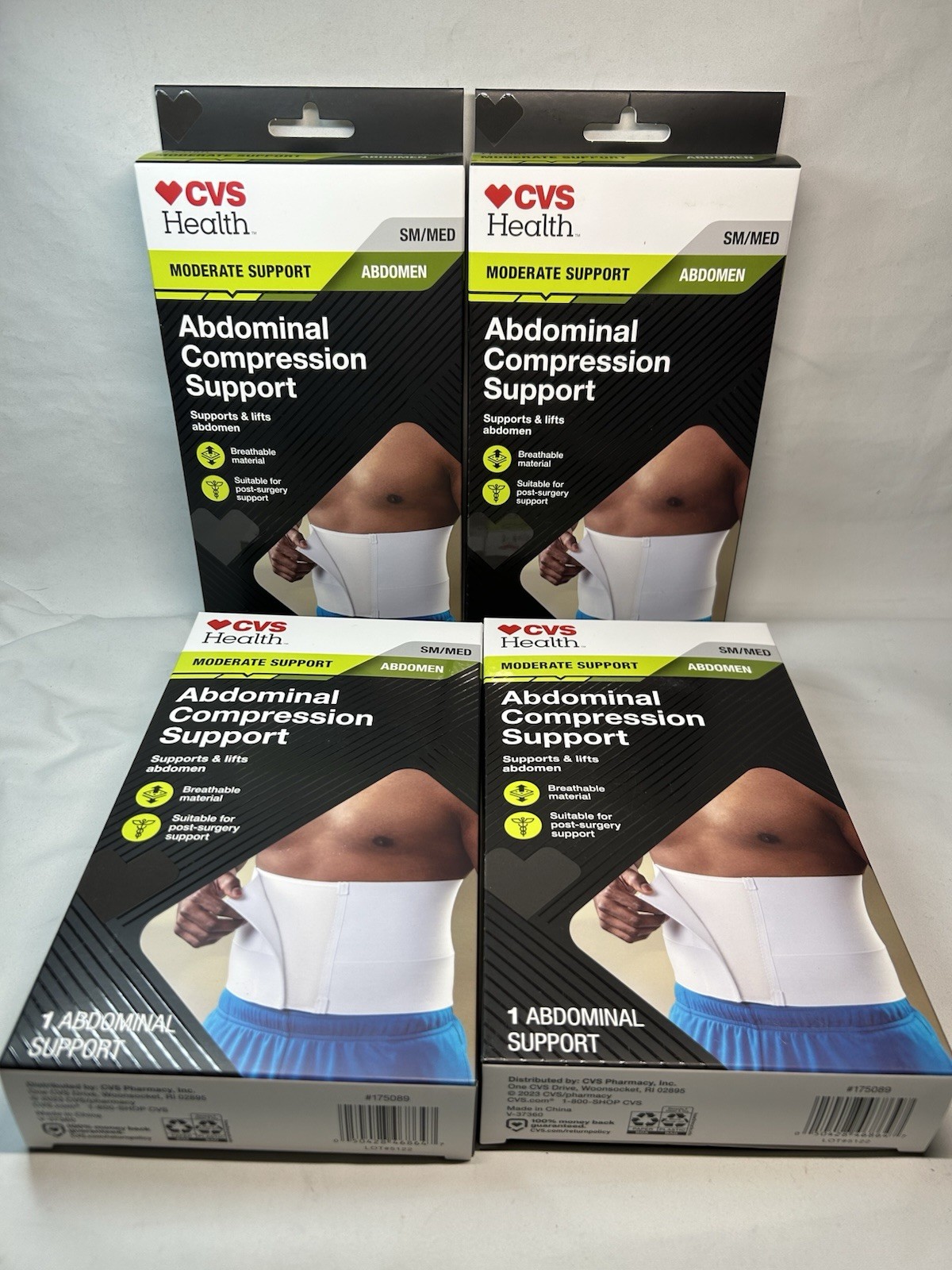 CVS Health abdominal compression support, Moderate Support Size SM/MED Lot Of 4