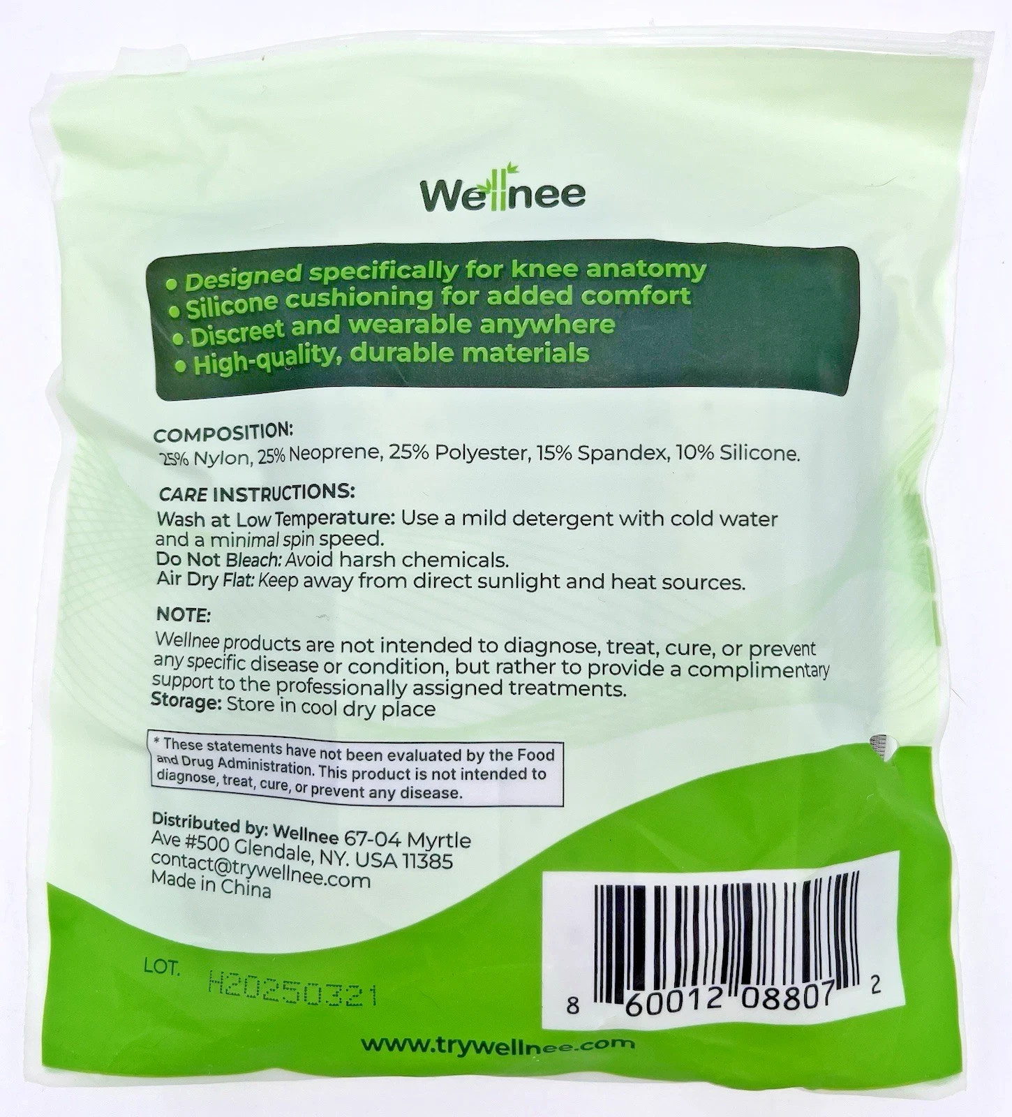 Lot of 3 – 2 Wellnee Knee Compression Braces & 1 Herbal Knee Patches 10-pk