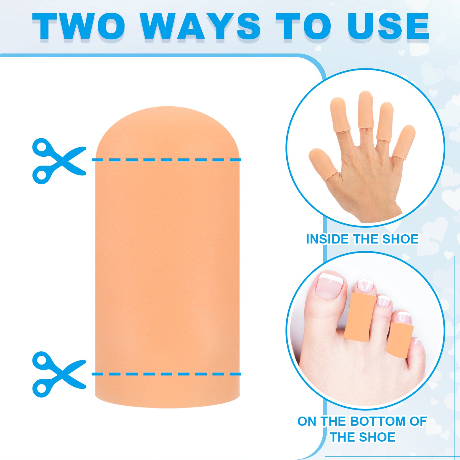 14 Pcs 1.8″x0.67″ Gel Finger Cots Silicone Finger Tip Protector Support Beige