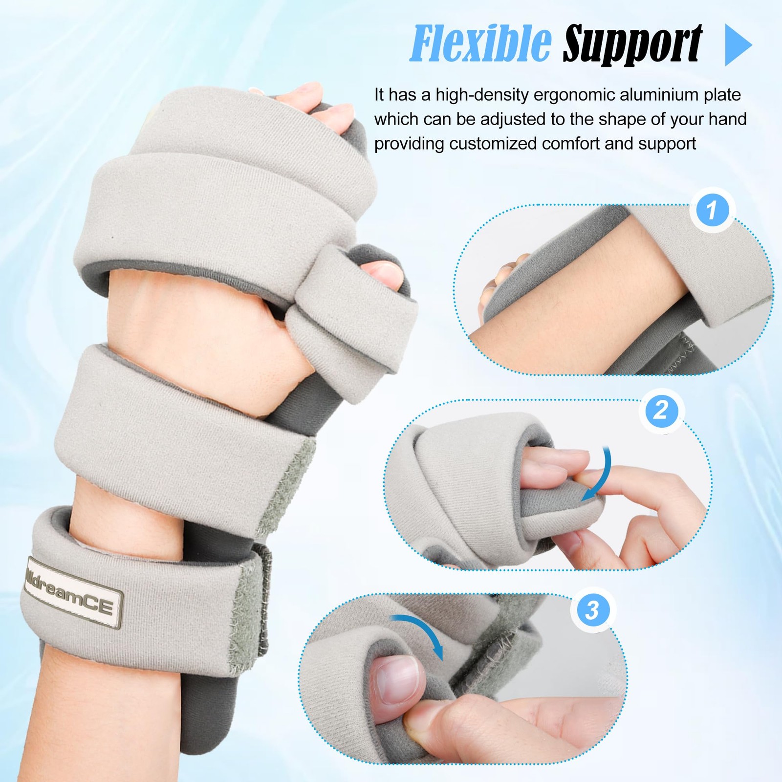 NIdreamCE Resting Hand Splints for Straightening Fingers,Carpal Tunnel Wrist