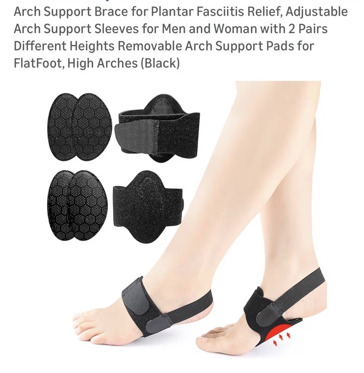Foot Care Arch Support Compression Plantar Fasciitis Sleeve Pair NEW
