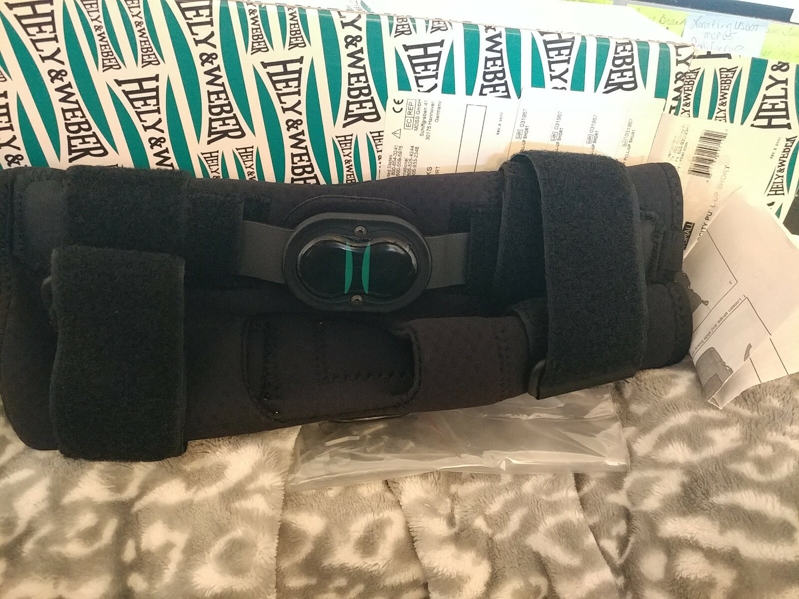 Hely & Weber Velocity Hinged Knee Brace with Anterior Closure, X-Small, Black