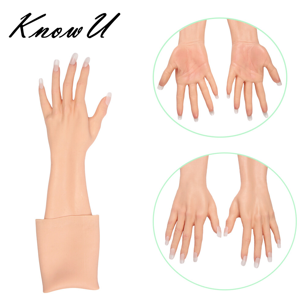 KnowU Silicone Hand Sleeve Highly Simulated Skin Cover Scars Jewelry Display