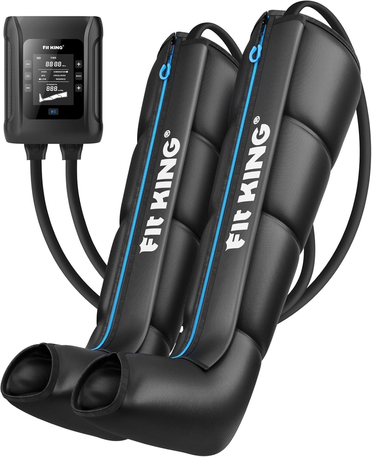 Fit King Professional Full-Leg Air Compression System, Muscle Pain Relief, Large