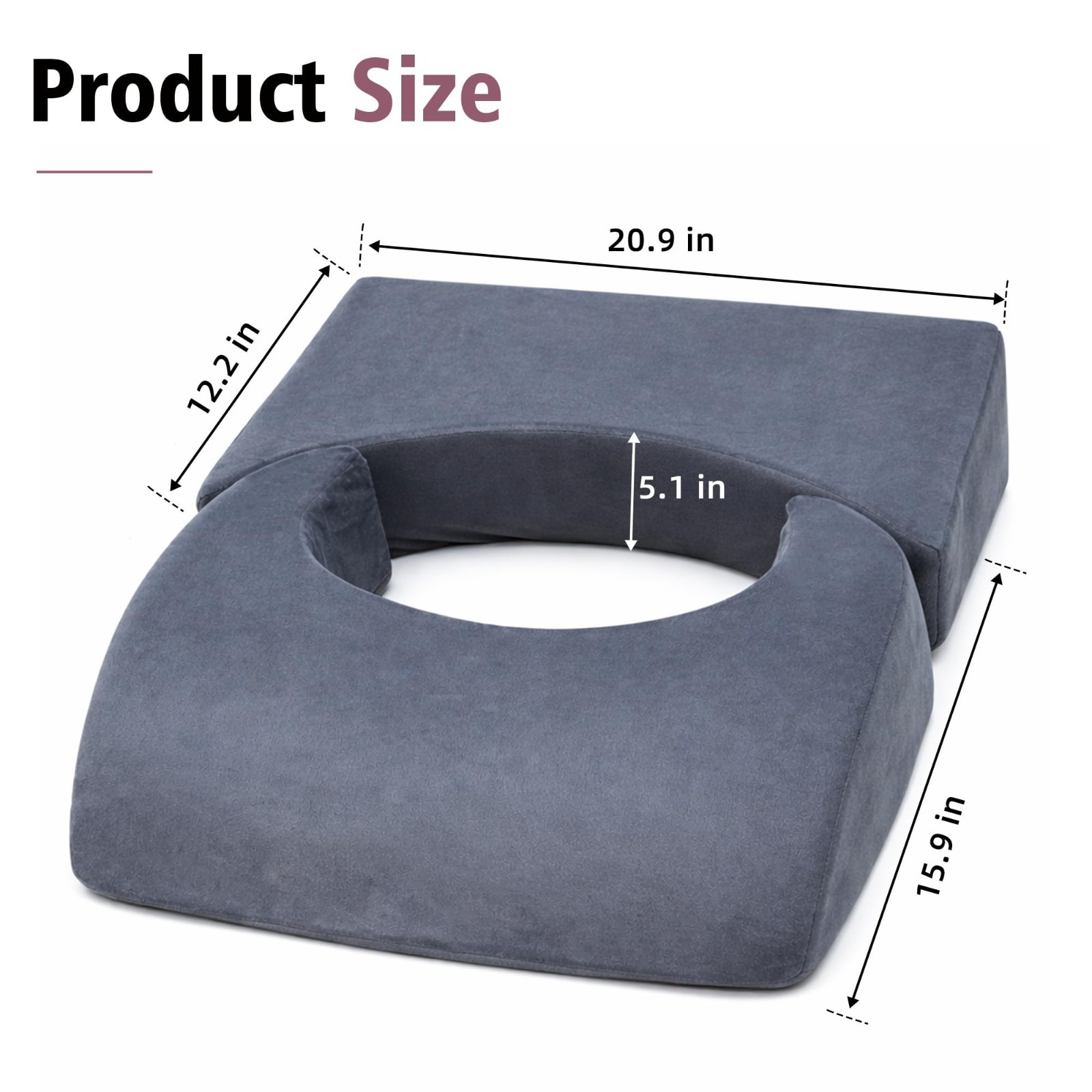 Adjustable BBL Recovery Pillow – High Density Foam, Post Surgery Support Cushion