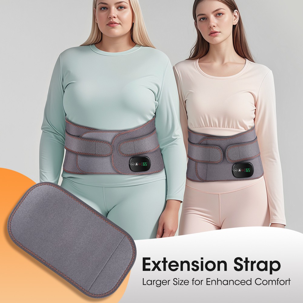Cordless Heating Vibration Pad Electric Back Massager Waist Lumbar Support Belt
