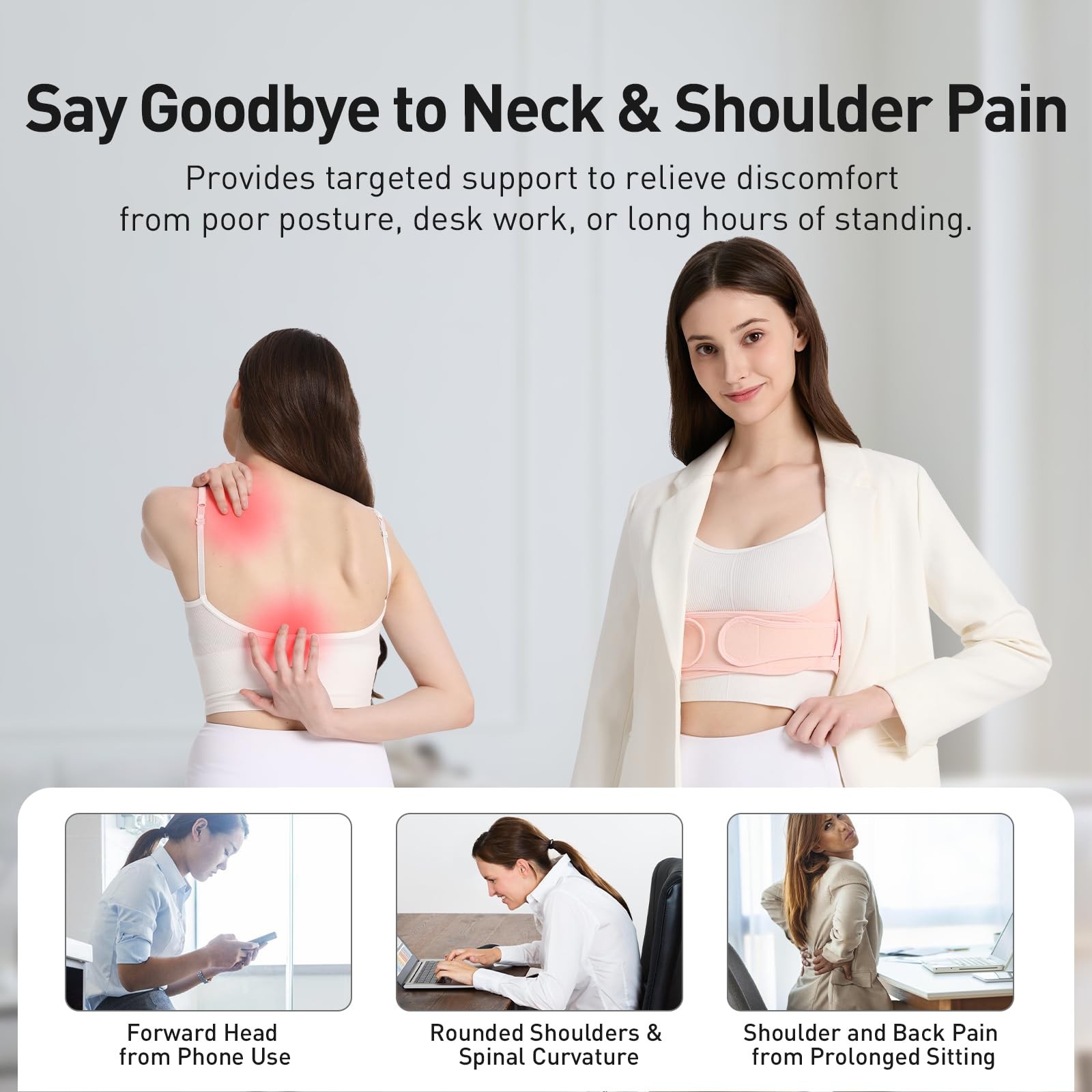 Back Brace Posture Corrector for Women Shoulder Straightener for Upper and Lo…