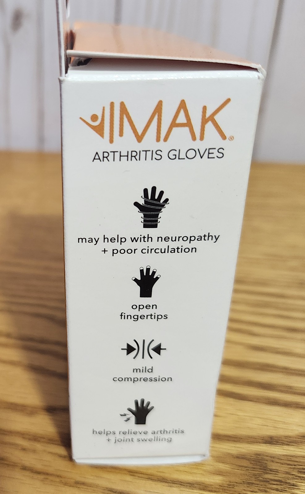 New IMAK Compression Arthritis Gloves Size Small Gray Brownmed A20170