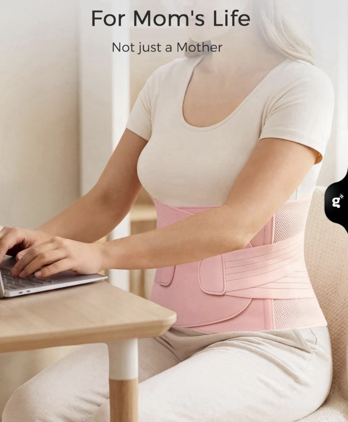 Women’s Pink Adjustable Abdominal & Lumbar Back Support Belt Brand – New – Large
