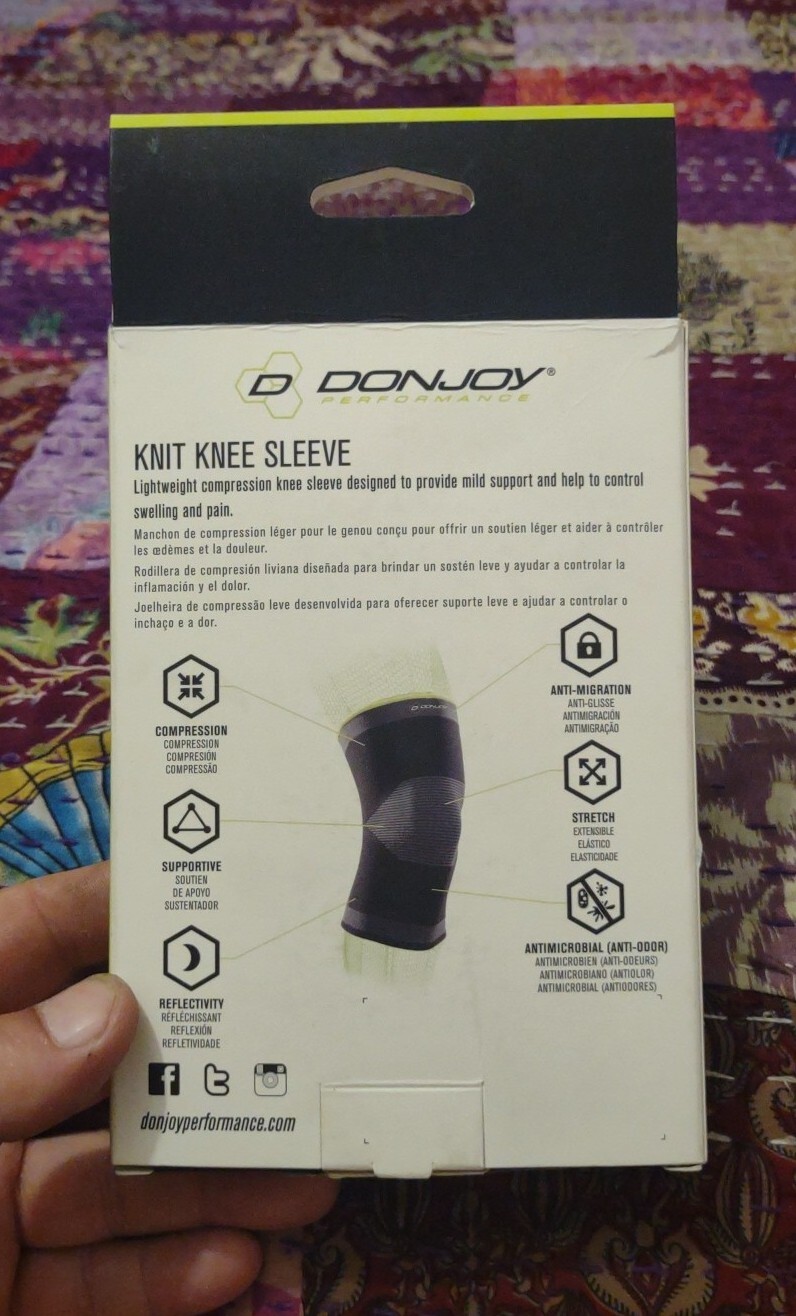 DonJoy Performance Knit Knee Sleeve Size Large Fits L or R – Rehab Pain Relief