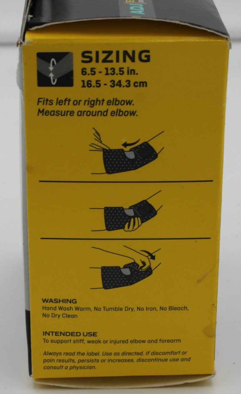 3M FUTURO Elbow Support Unisex One Size Adjustable Breathable Black Sleeve