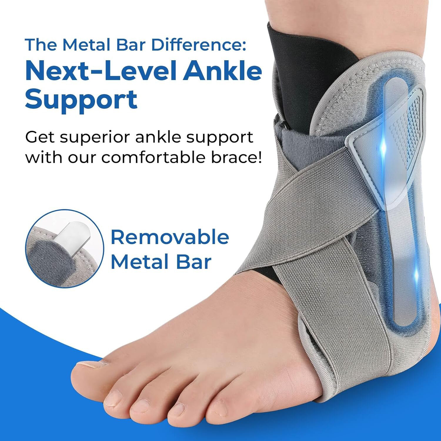 Ankle Brace Support Drop Foot Stabilizer Pain Relief Guard Compression Sprain US