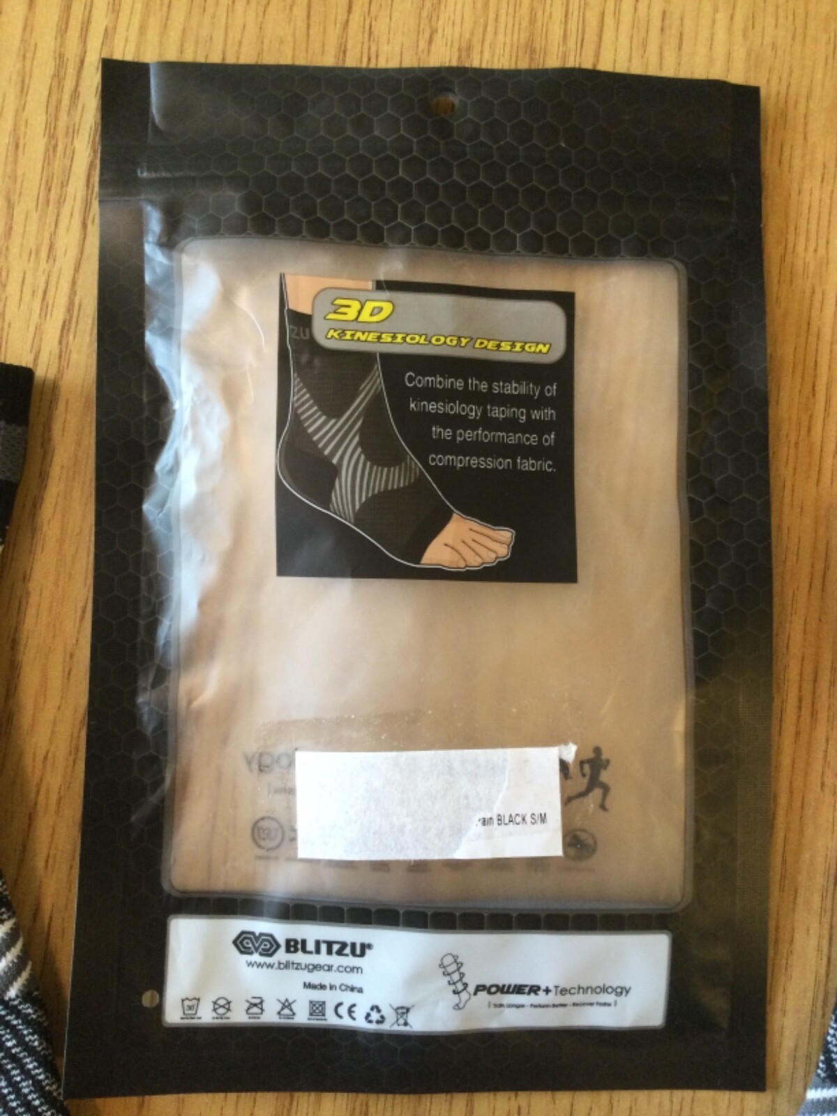 Blitzu Performance Foot Sleeve Size S/M Black