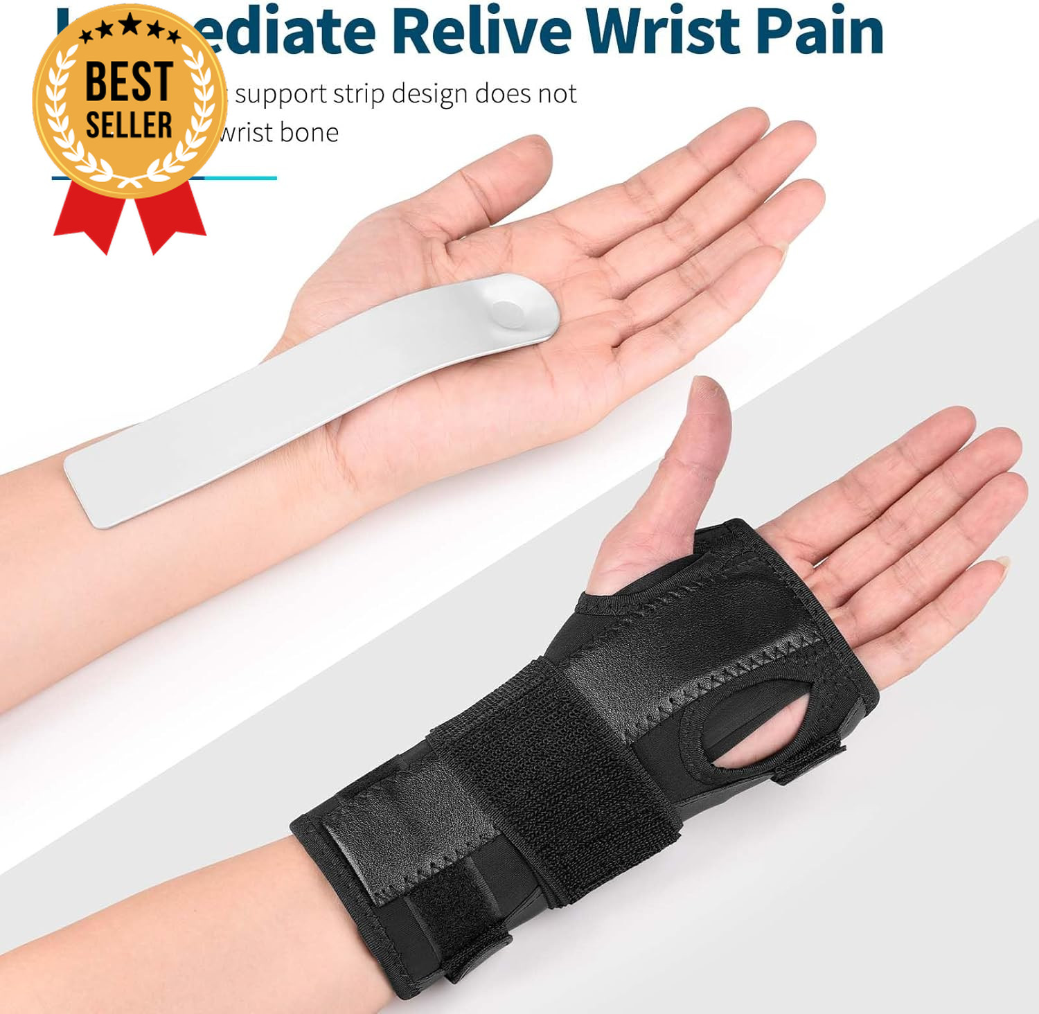 Wrist Brace Splint Carpal Tunnel Pain Relief Adjustable Compression for Hands