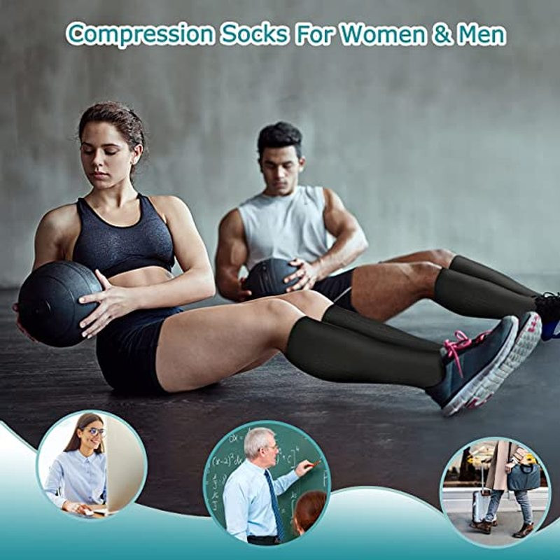 lot Compression Socks 15-20mmHg Support Miracle Calf Leg Sport Men Women (S~XXL)