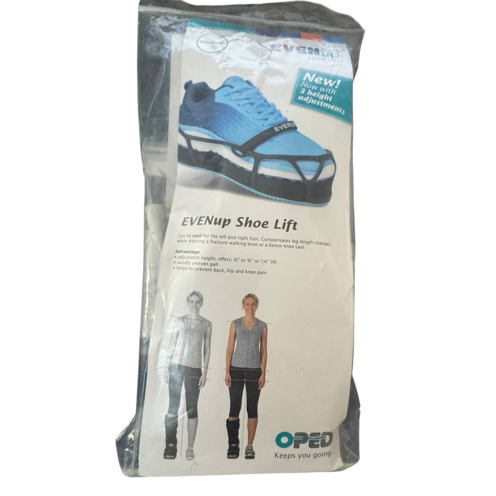 Evenup the Authentic Shoe Balancer Size Medium for Use with Walking Boot or Leg