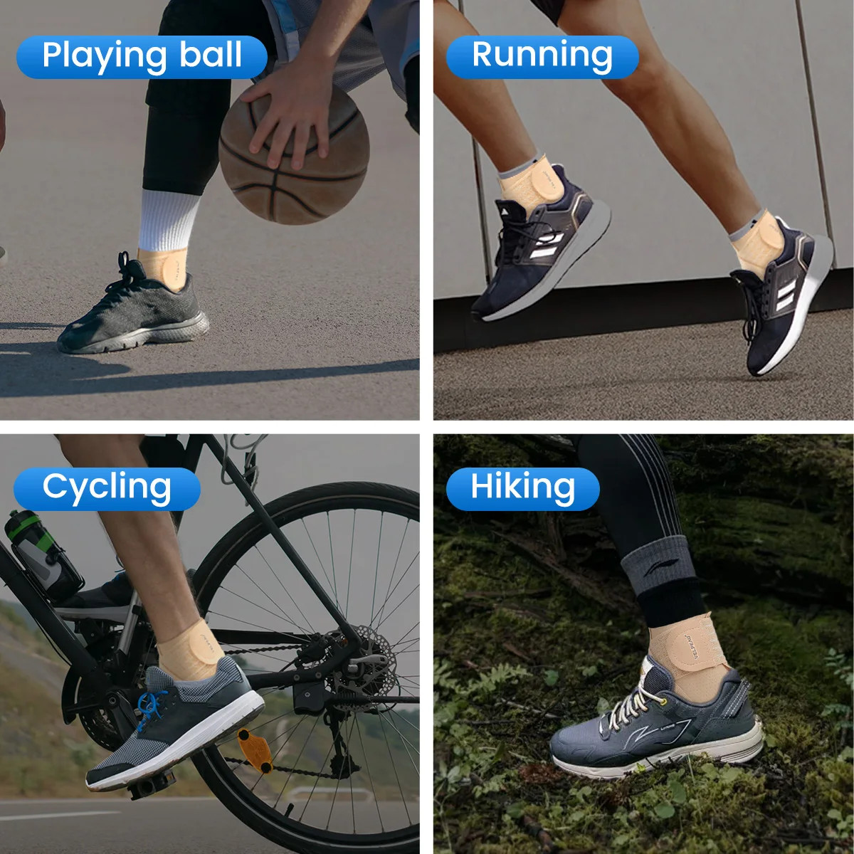 Support Ankle Compression Sleeve Adjustable for Achilles Tendonitis and Plantar