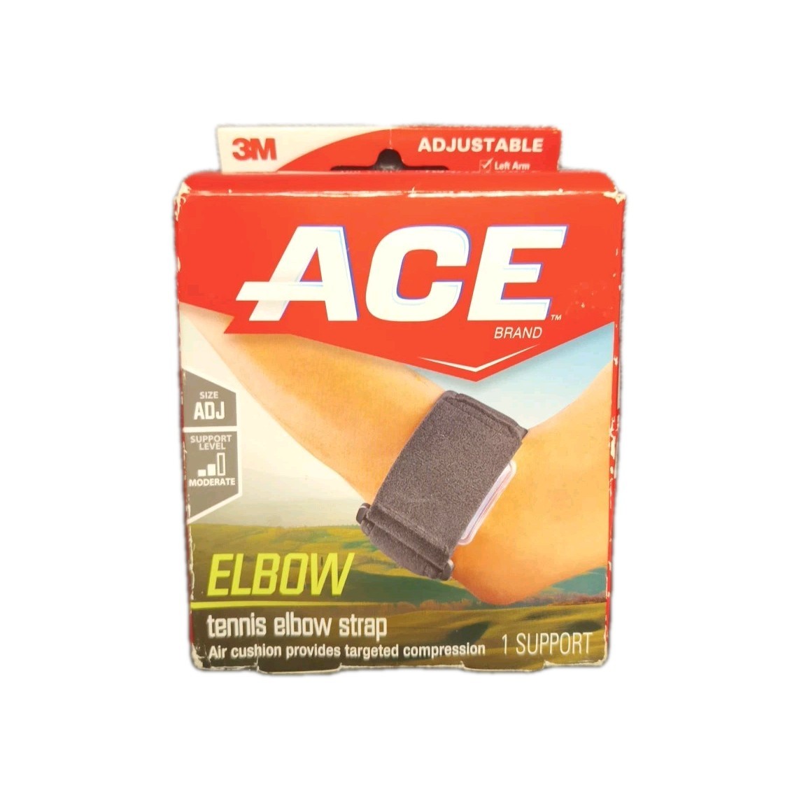ACE Tennis Elbow Strap Adjustable Targeted Compression One Size Moderate Level