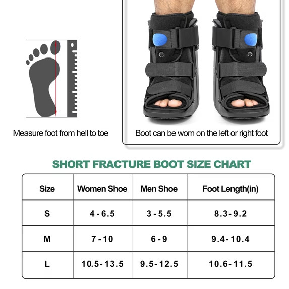 Air Walker Boot Short Walking Protective Boot Left or Right Size Medium