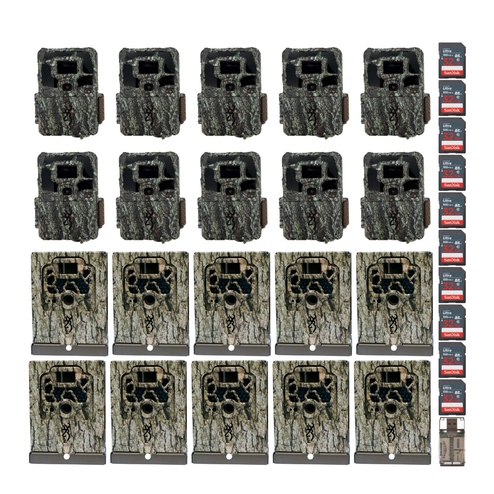 Browning Dark Ops Pro X Trail Camera w/SD Cards, Security Box Bundle (10-Pack)