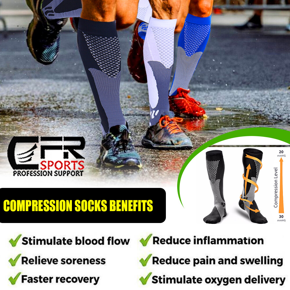 Compression Socks 20-30 mmHg Best Copper Athletic Gym Shin Splints Men Women HG